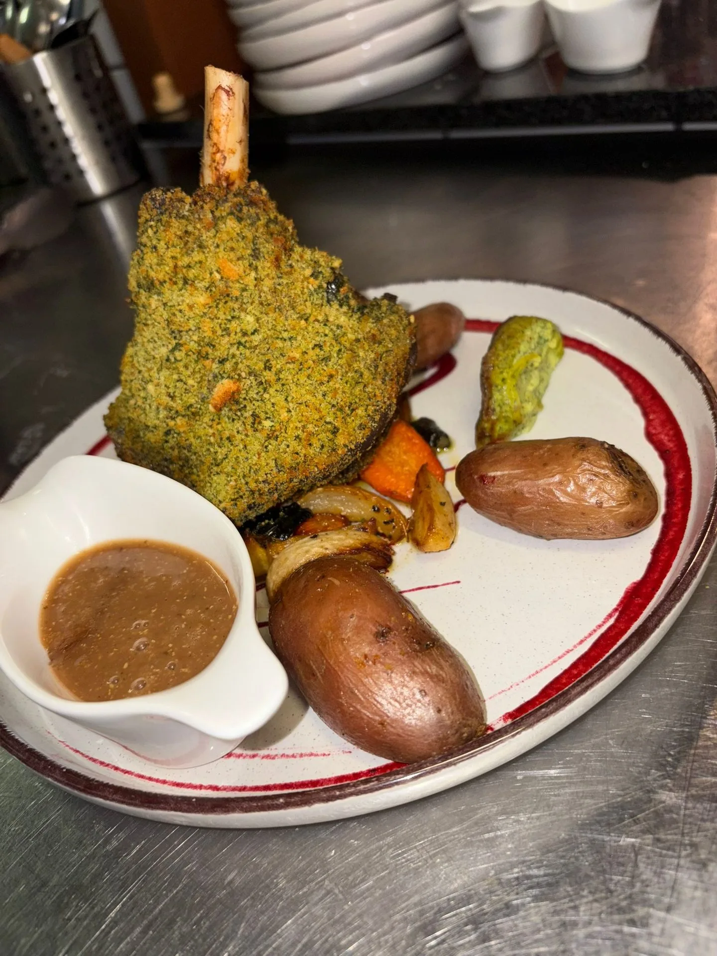 Souris d'agneau, plat signature de Come di noi à Seraing